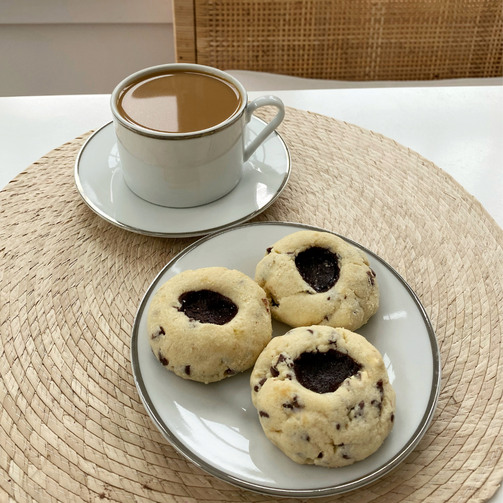Hot Fudge Thumbprint Cookies