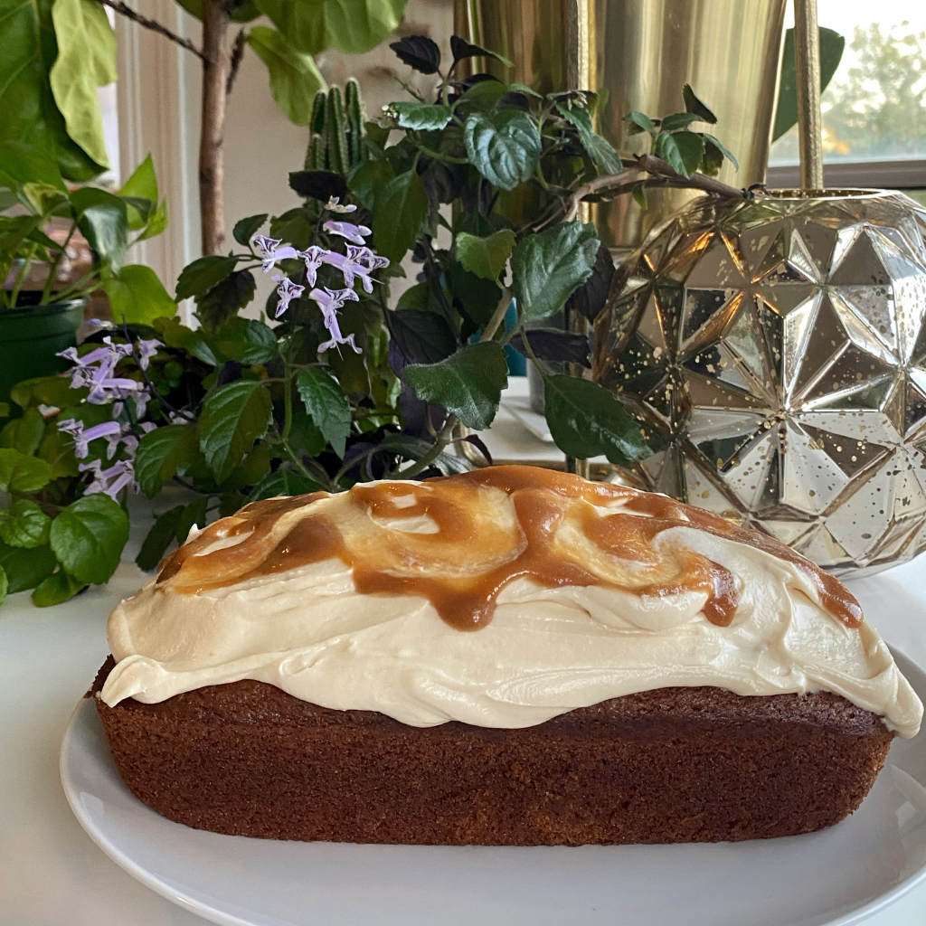 Pumpkin Bread & Salted Butterscotch Frosting