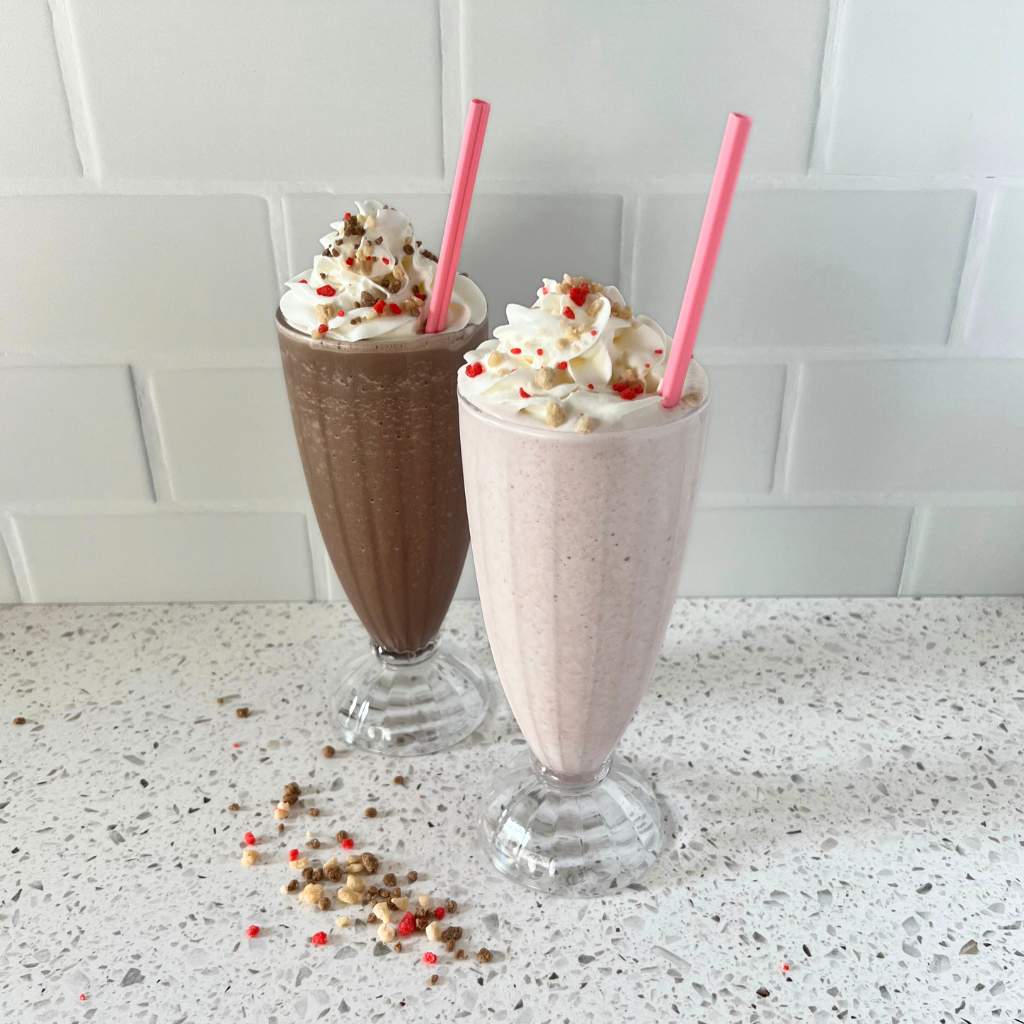 Chocolate and Strawberry Milkshakes