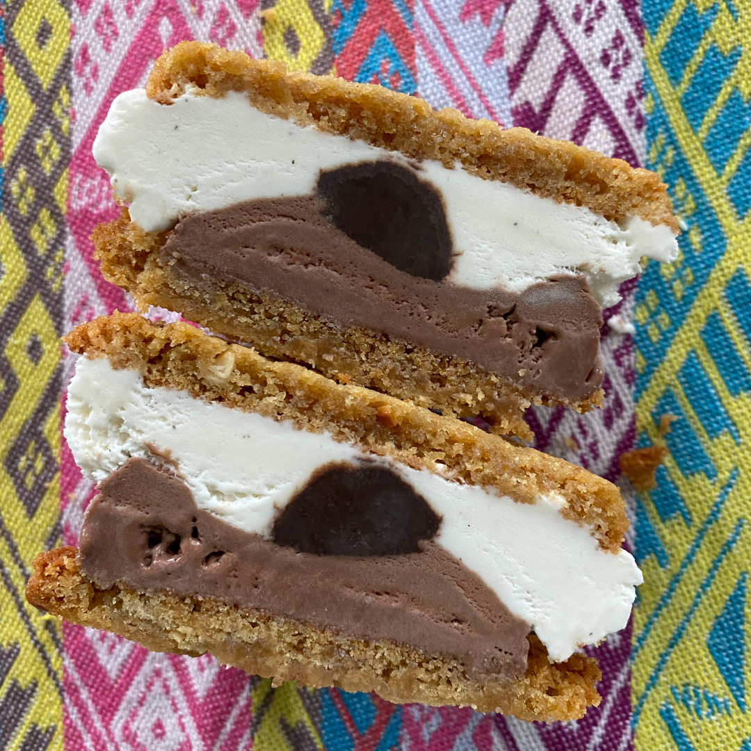 Fudge-Filled Ice Cream Sandwiches