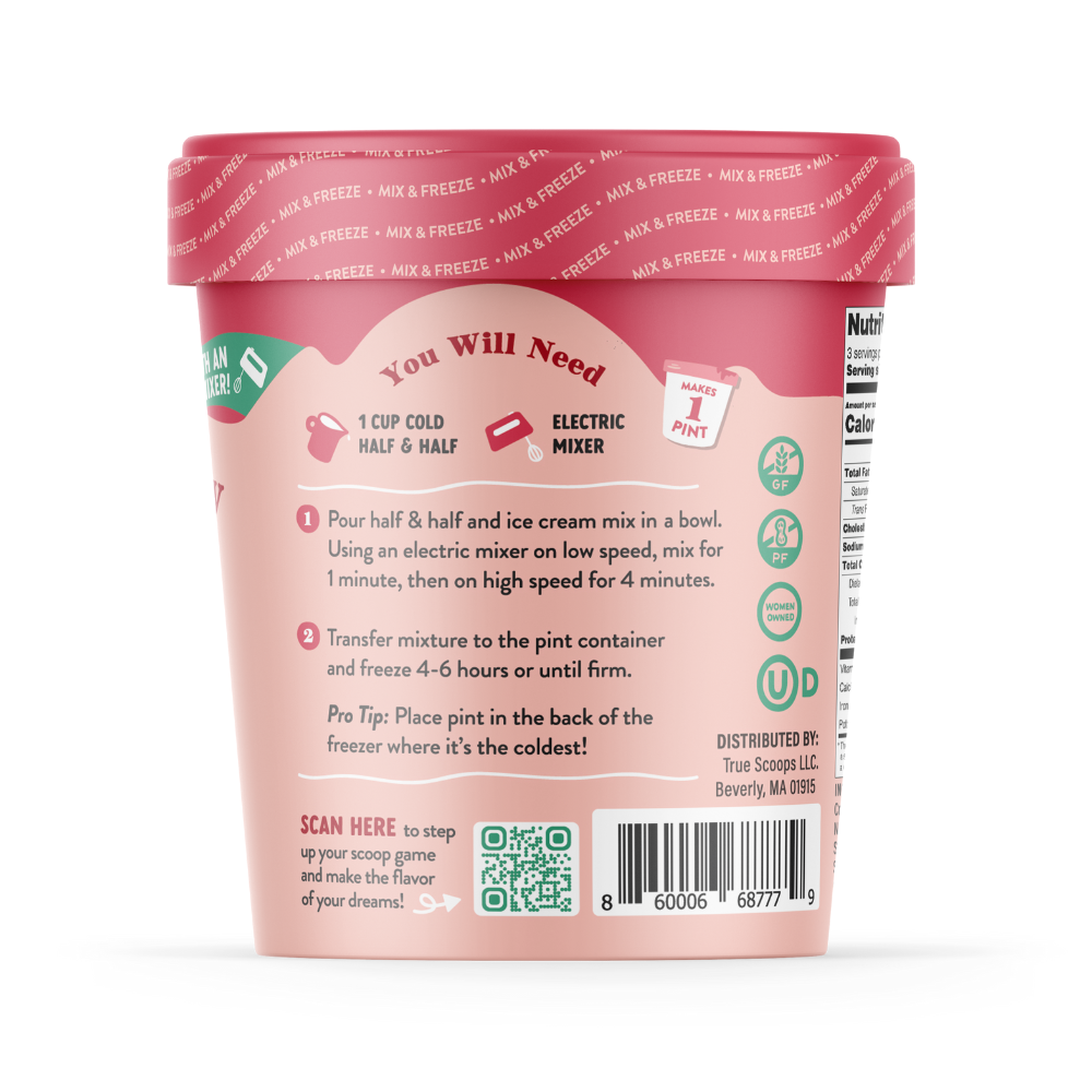 Strawberry Ice Cream Mix - True Scoops