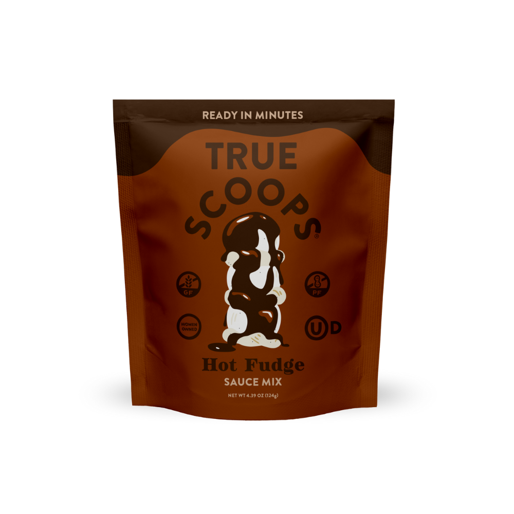 True Scoops hot fudge sauce mix