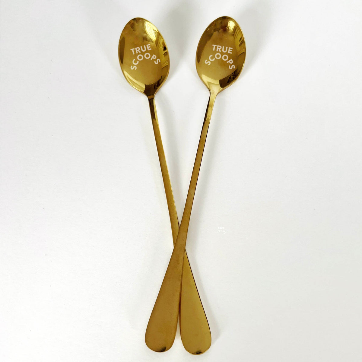 True Scoops gold ice cream spoons