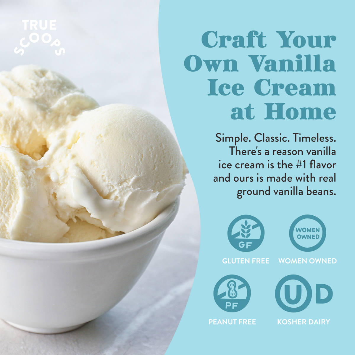 Vanilla bean ice cream mix attributes 