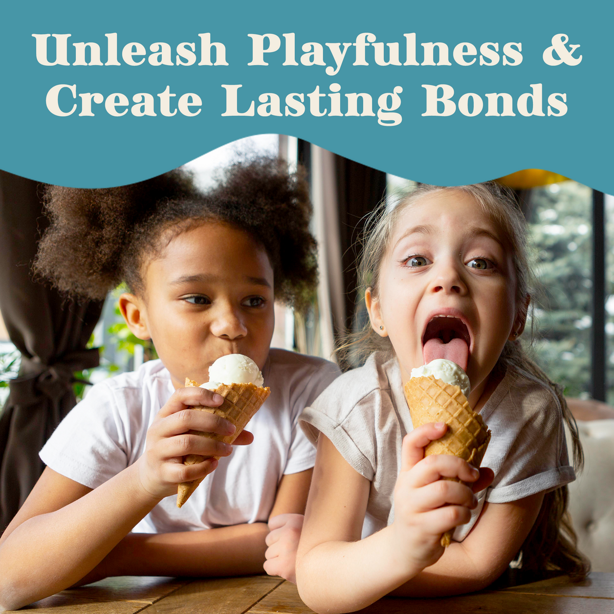 Kids making homemade ice cream memories